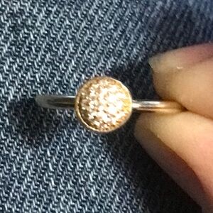 Pandora cz droplet Elegant Gold-Tone Ring